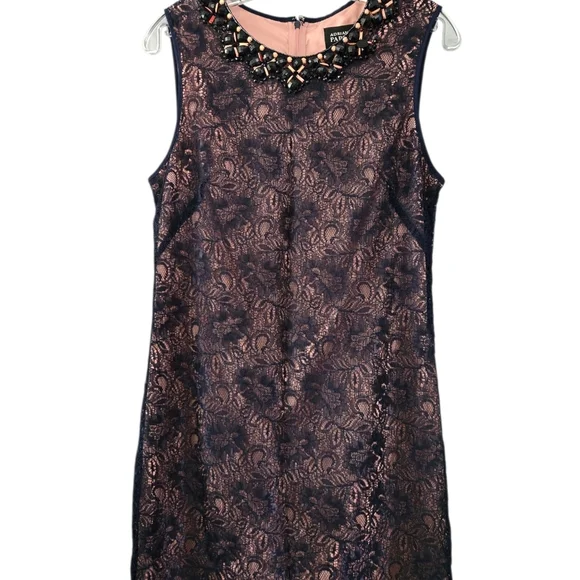Adrianna Papell Black and Gold Lace Mini Dress - Picture 6 of 6